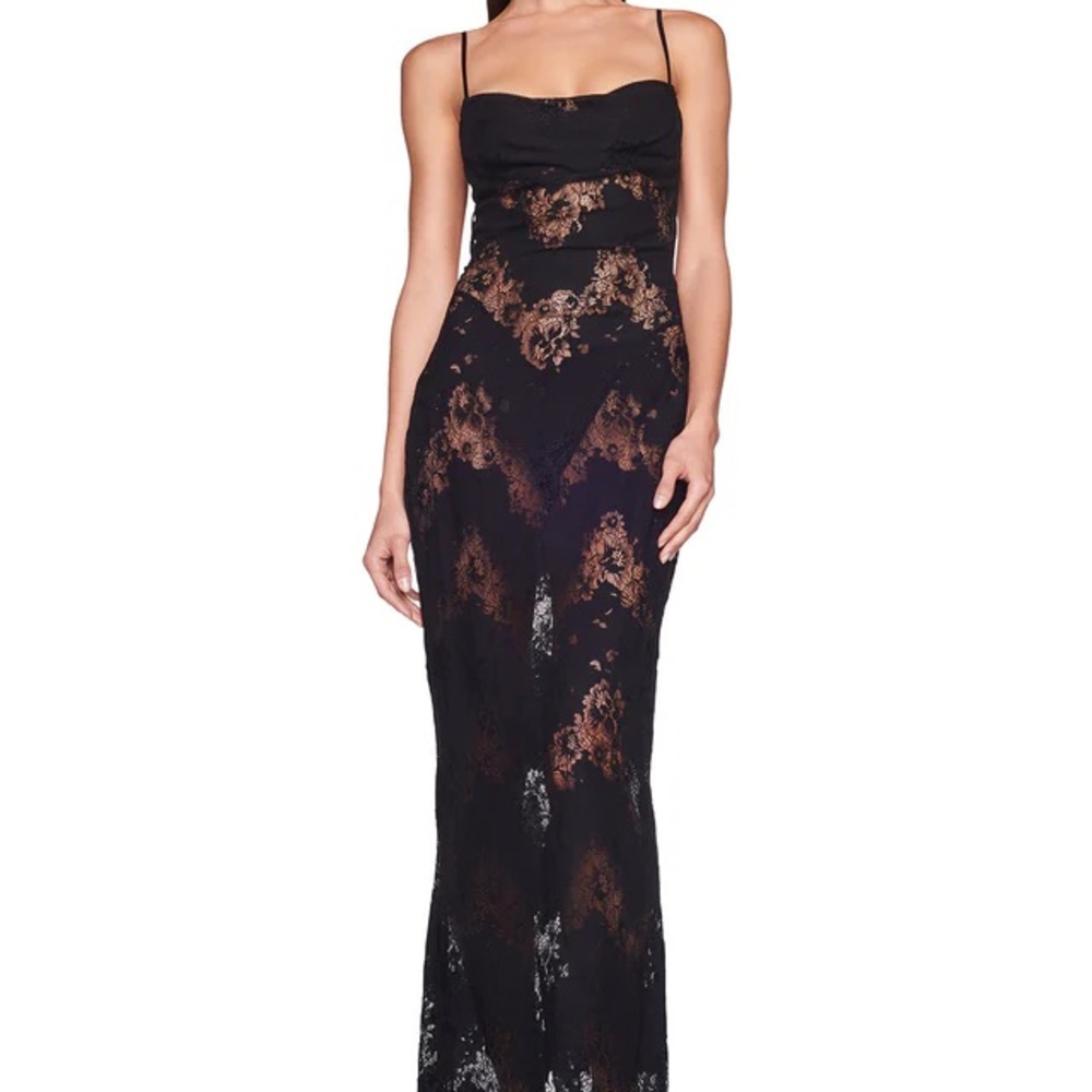 I.AM.GIA Black Lace Maxi Dress